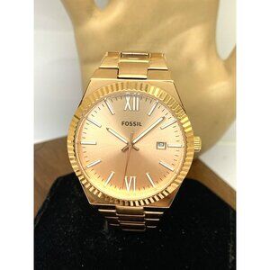 Fossil Women's Watch ES5258 Scarlette Quartz Rose Gold Tone Stainless Steel 38mm